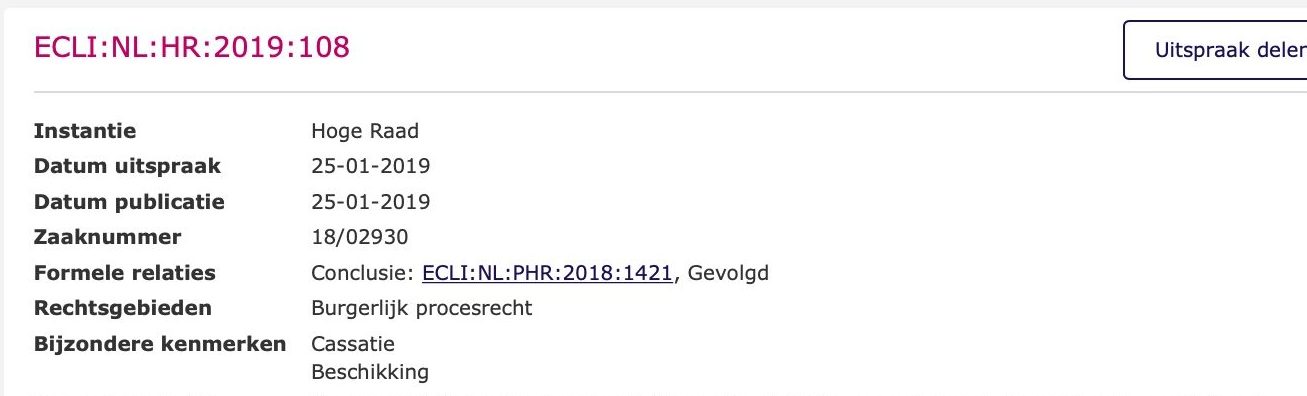 Schermfoto.Rechtspraak.nl - - van Swaaij Cassastie & Consultancy - cassatieadvocaat - cassatie advocaat