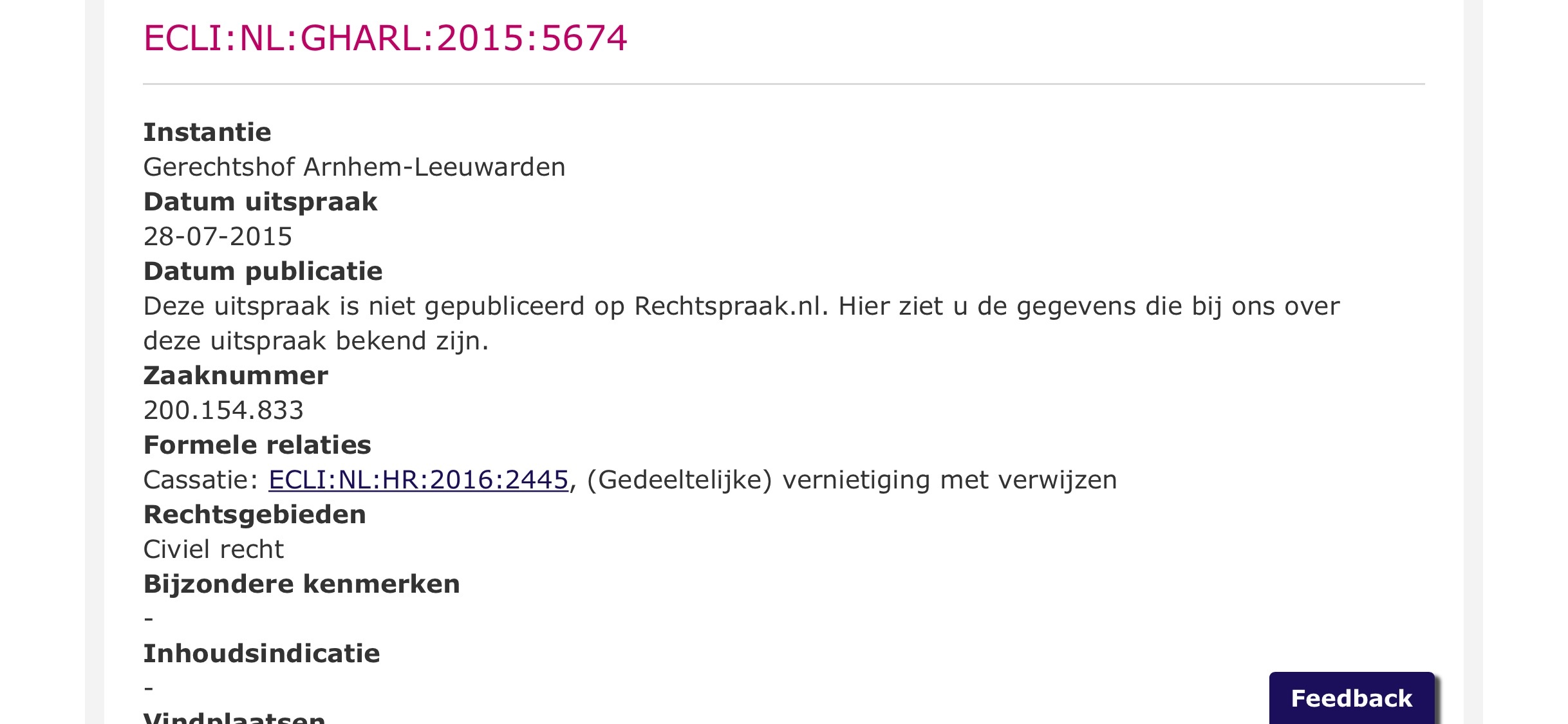 Schermfoto.rechtspraak.nl - - van Swaaij Cassastie & Consultancy - cassatieadvocaat - cassatie advocaat