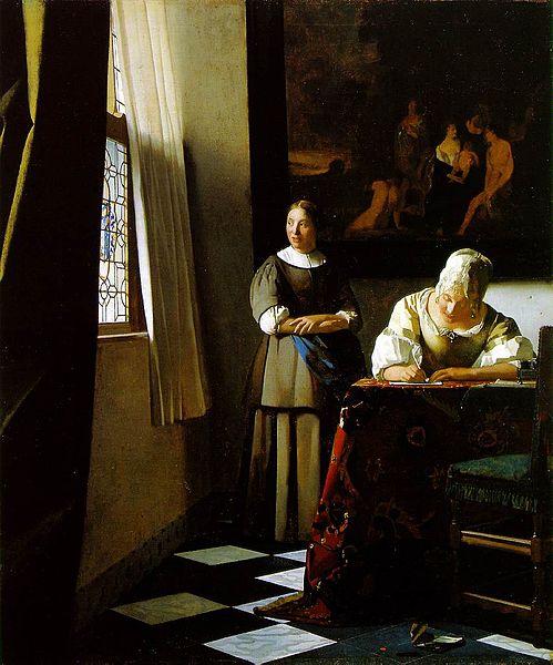 Vermeer.schrijvende vrouw