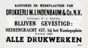 Drukkerij M. Lindenbaum