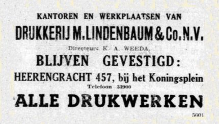 Drukkerij M. Lindenbaum